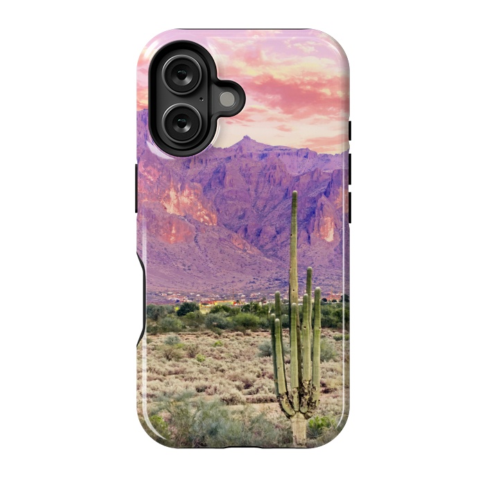 iPhone 16 StrongFit Cactus Sunset by Uma Prabhakar Gokhale