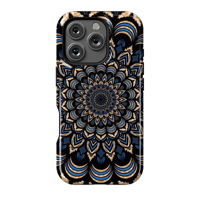 iPhone 16 Pro StrongFit Dark blue mandala by Jms