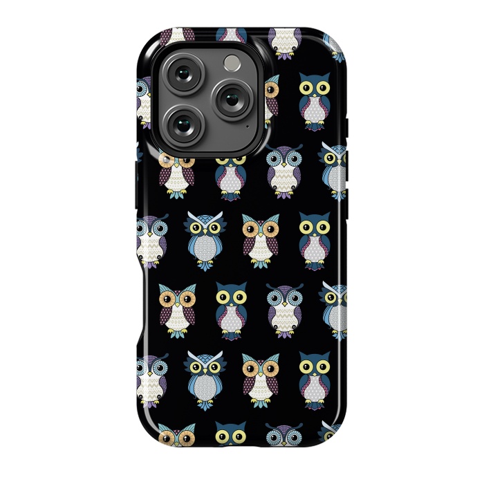 iPhone 16 Pro StrongFit Owls pattern by Laura Nagel