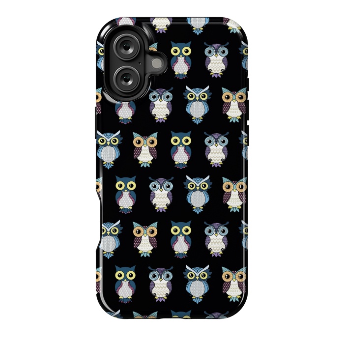 iPhone 16 Plus StrongFit Owls pattern by Laura Nagel