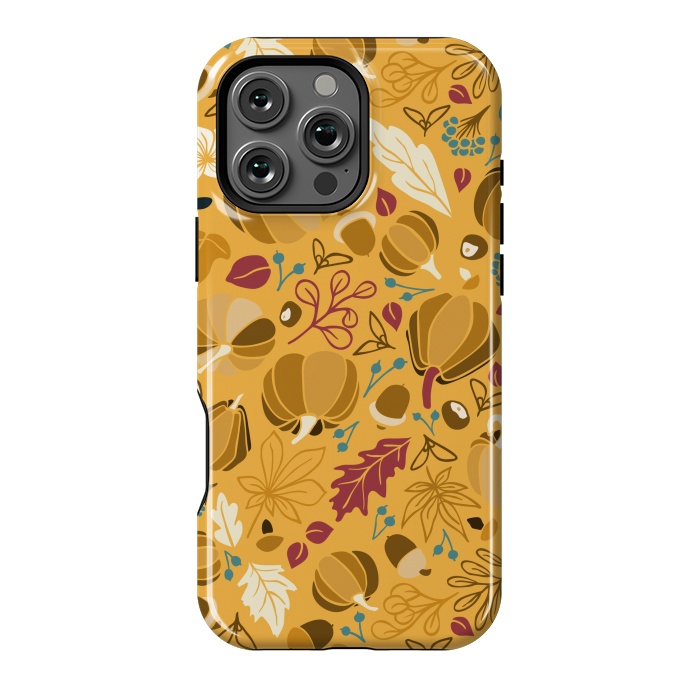 iPhone 16 Pro Max StrongFit Fall Fruits in Mustard and Red by Paula Ohreen