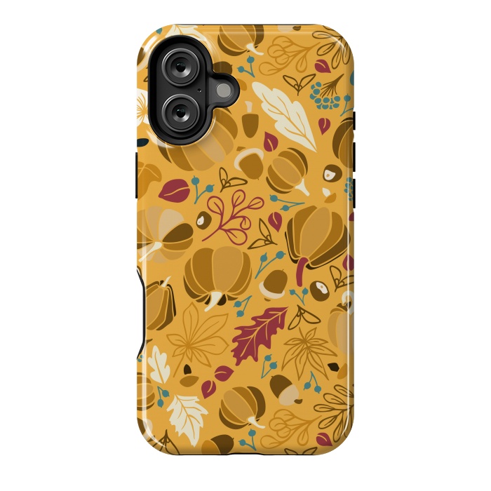 iPhone 16 Plus StrongFit Fall Fruits in Mustard and Red by Paula Ohreen