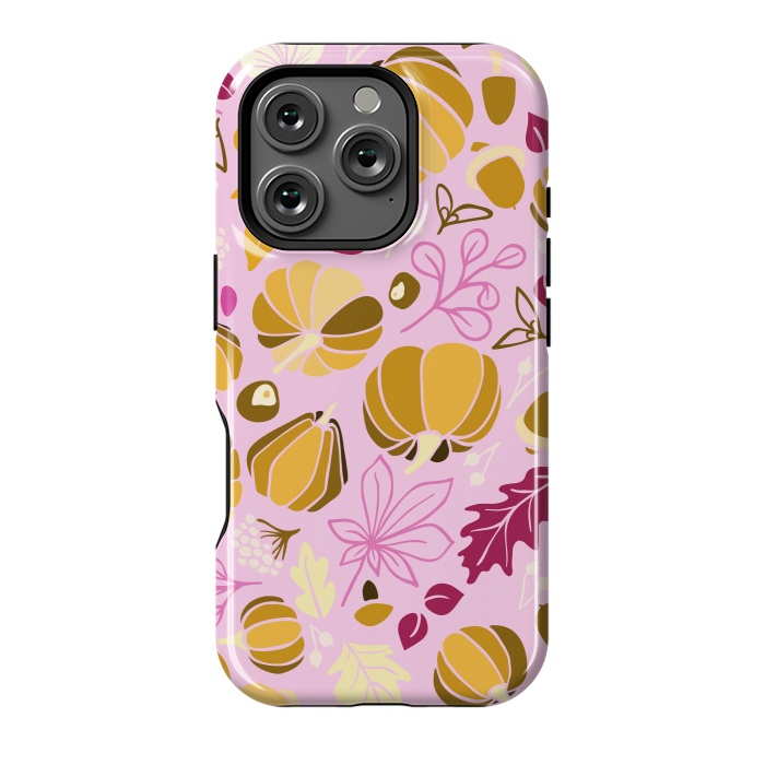 iPhone 16 Pro StrongFit Fall Fruits in Pink and Orange by Paula Ohreen