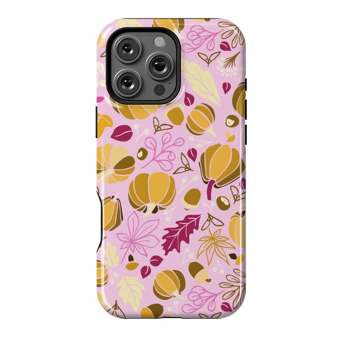 iPhone 16 Pro Max StrongFit Fall Fruits in Pink and Orange by Paula Ohreen