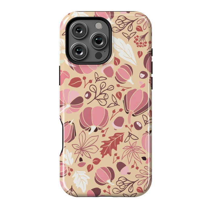 iPhone 16 Pro Max StrongFit Fall Fruits in Cream and Pink by Paula Ohreen