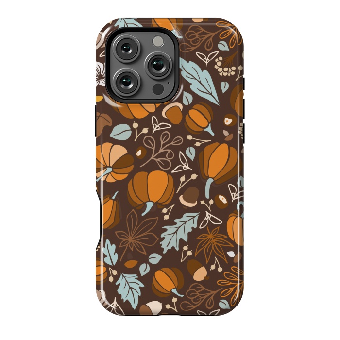 iPhone 16 Pro Max StrongFit Fall Fruits in Brown and Mustard by Paula Ohreen