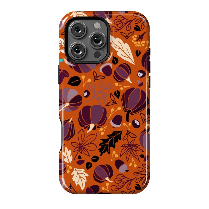 iPhone 16 Pro Max StrongFit Fall Fruits in Orange and Purple by Paula Ohreen