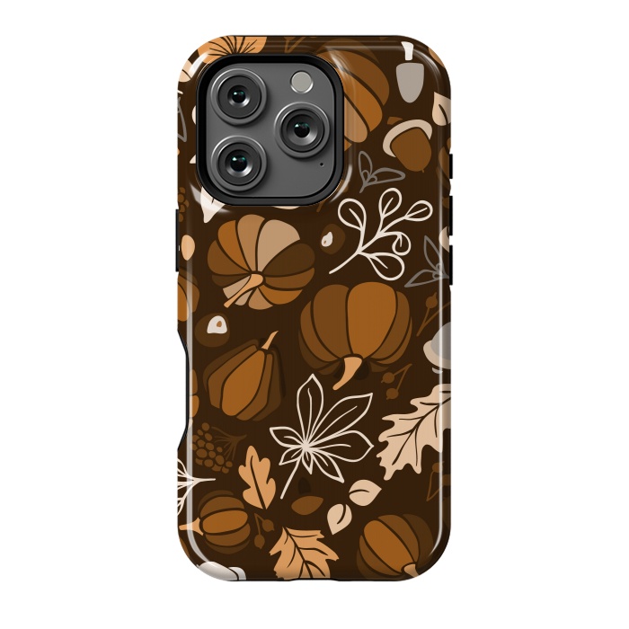 iPhone 16 Pro StrongFit Fall Fruits in Brown and Beige by Paula Ohreen