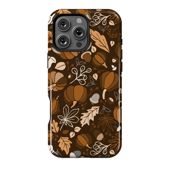 iPhone 16 Pro Max StrongFit Fall Fruits in Brown and Beige by Paula Ohreen