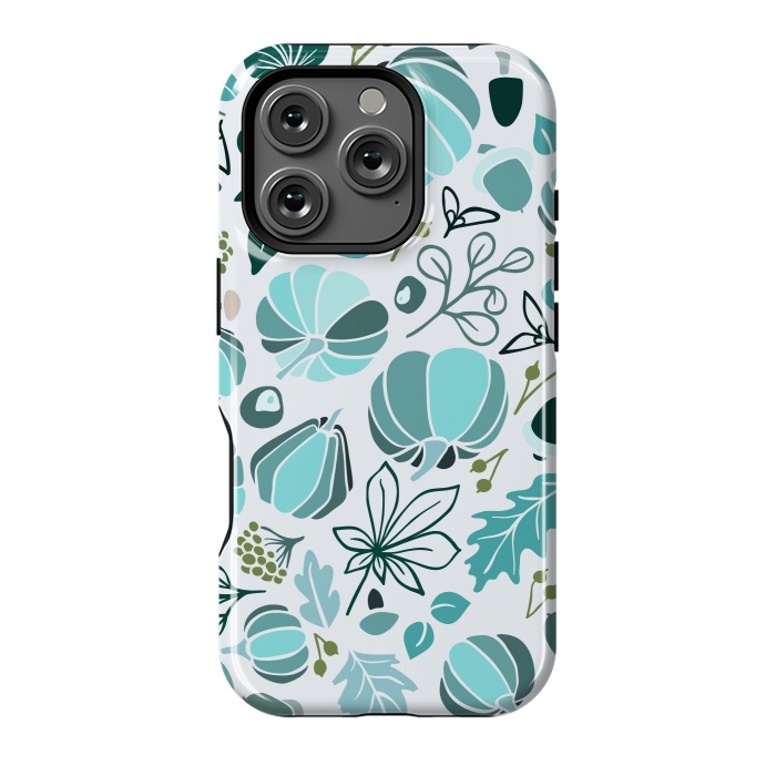 iPhone 16 Pro StrongFit Fall Fruits in Blue and Green by Paula Ohreen