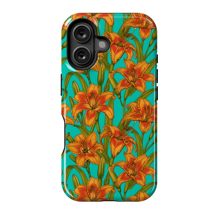 iPhone 16 StrongFit Tawny daylily flowers  by Katerina Kirilova