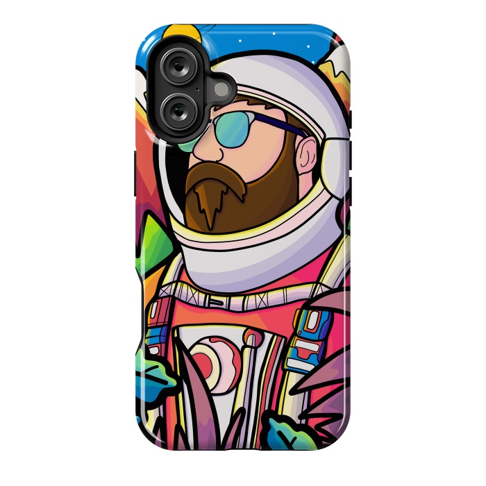 iPhone 16 Plus StrongFit The astronaut explorer by Steve Wade (Swade)