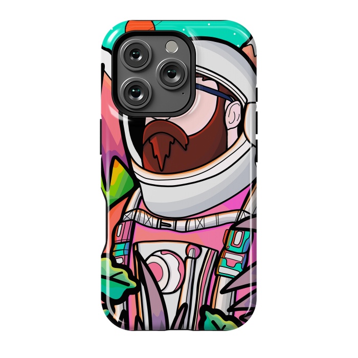 iPhone 16 Pro StrongFit Pastel astronaut by Steve Wade (Swade)