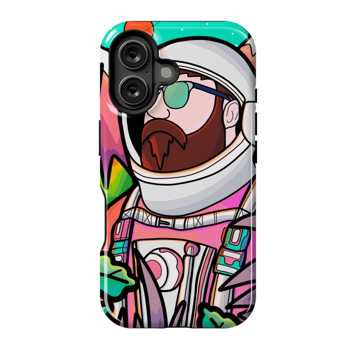 iPhone 16 StrongFit Pastel astronaut by Steve Wade (Swade)