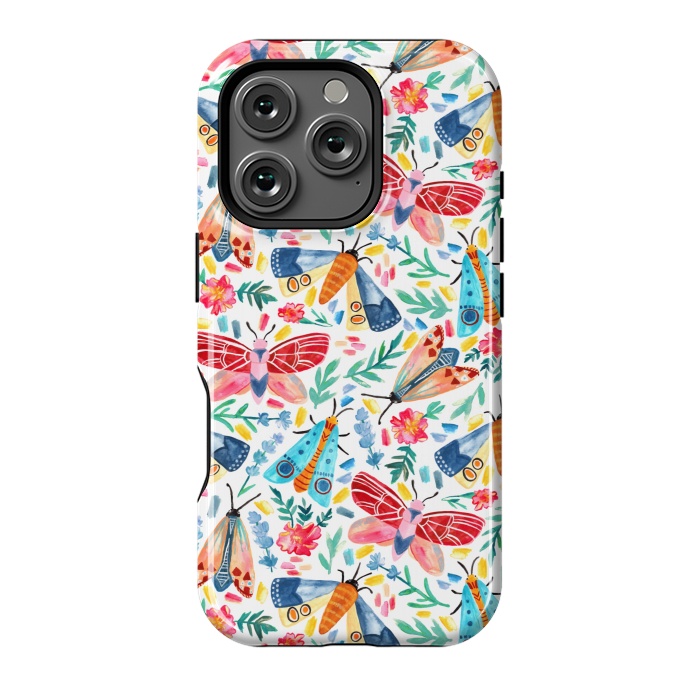 iPhone 16 Pro StrongFit Moth Confetti by Tangerine-Tane