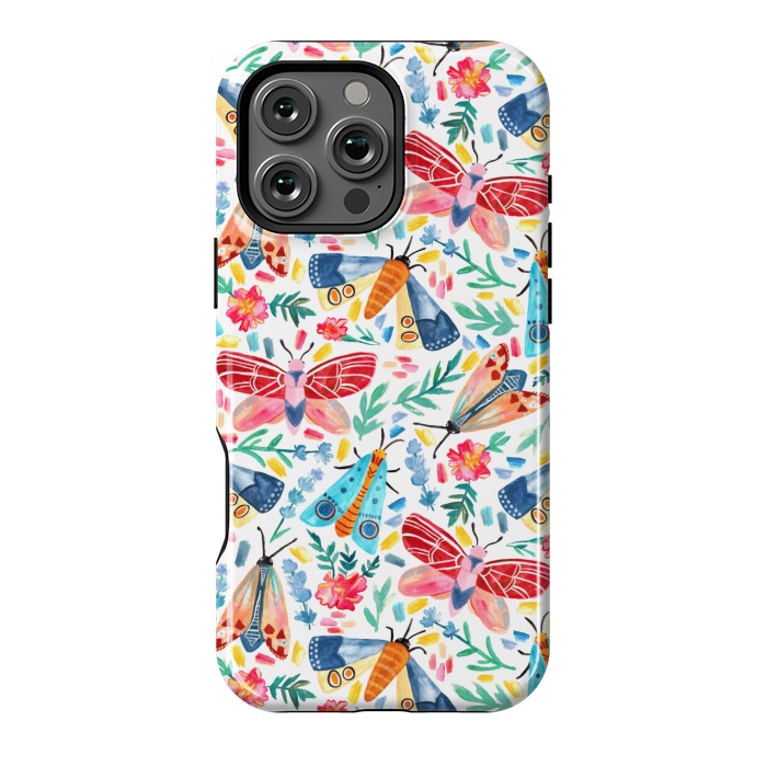 iPhone 16 Pro Max StrongFit Moth Confetti by Tangerine-Tane