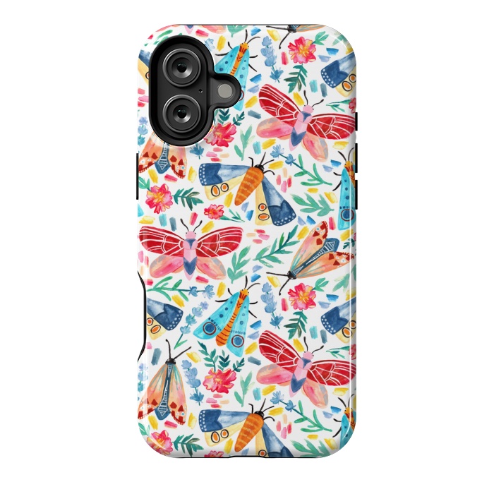 iPhone 16 Plus StrongFit Moth Confetti by Tangerine-Tane