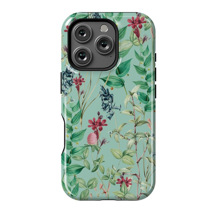 iPhone 16 Pro StrongFit Aqua Flora by Zala Farah