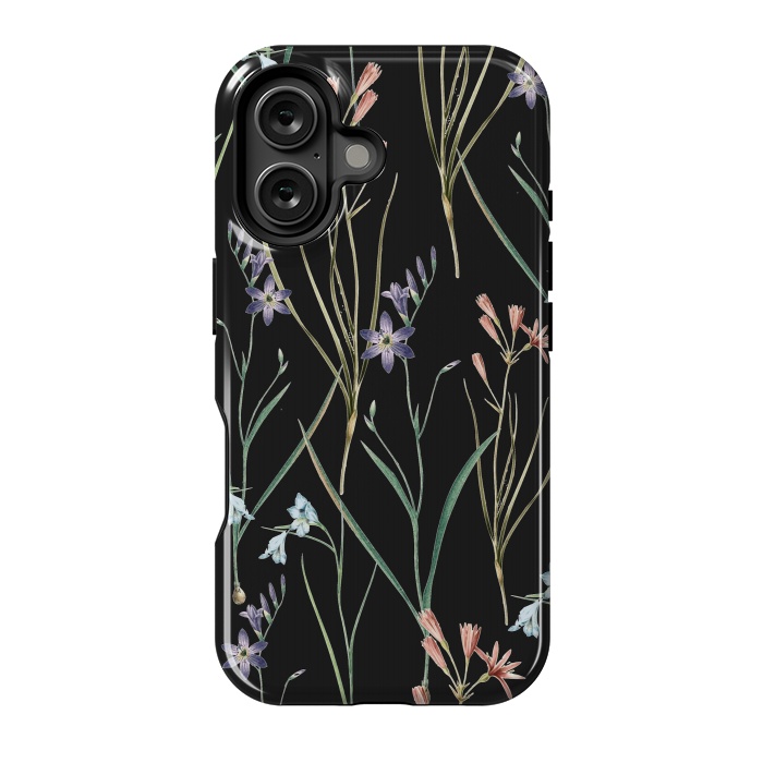 iPhone 16 StrongFit Dainty Floral Darkness by Zala Farah