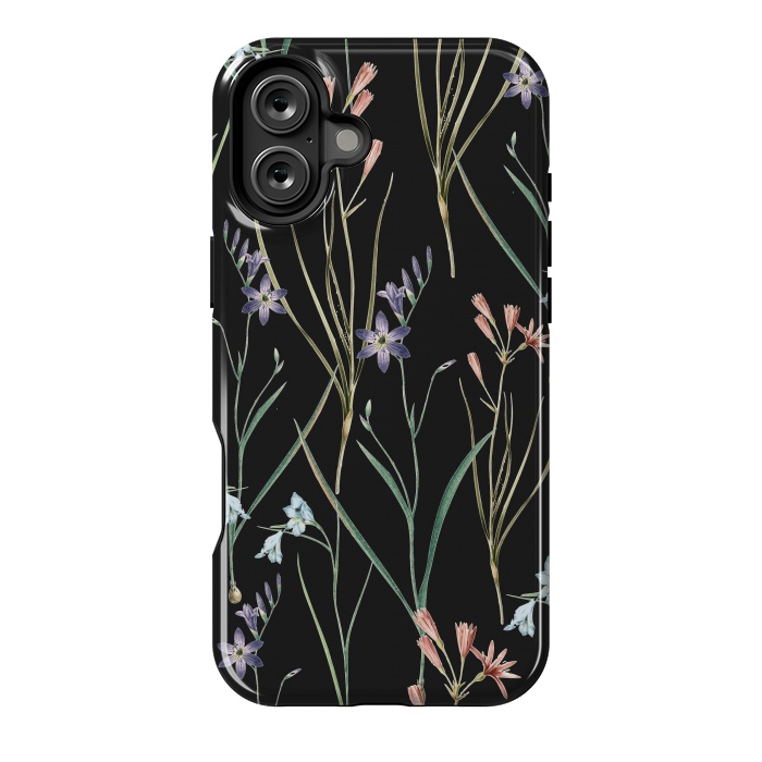 iPhone 16 Plus StrongFit Dainty Floral Darkness by Zala Farah