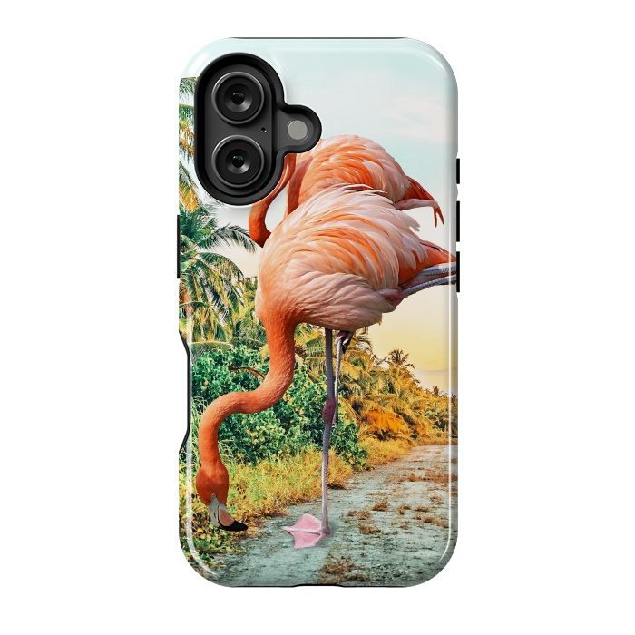 iPhone 16 StrongFit Flamingo Vacay by Uma Prabhakar Gokhale