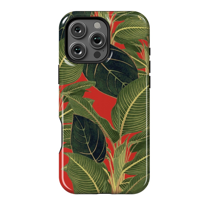 iPhone 16 Pro Max StrongFit Red Tropic Bloom by Zala Farah