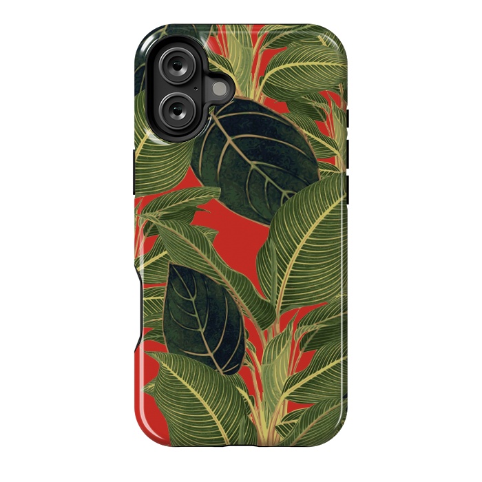 iPhone 16 Plus StrongFit Red Tropic Bloom by Zala Farah