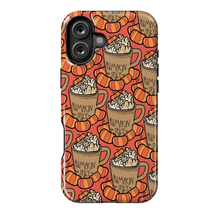 iPhone 16 Plus StrongFit Pattern pumpkin spice by Steve Wade (Swade)