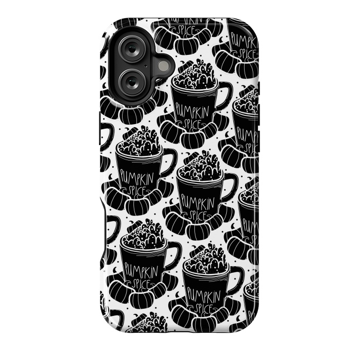 iPhone 16 Plus StrongFit Black pumpkin spice coffee by Steve Wade (Swade)