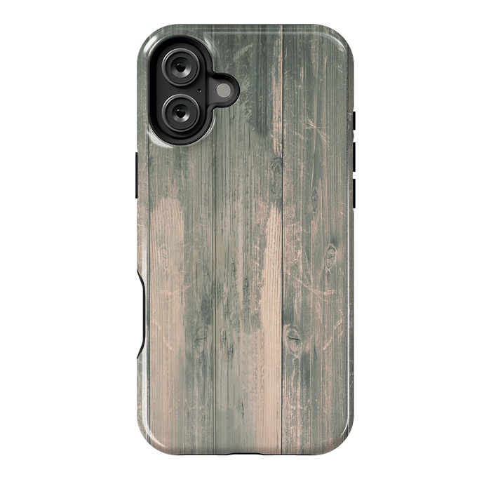 iPhone 16 Plus StrongFit grey wood by haroulita