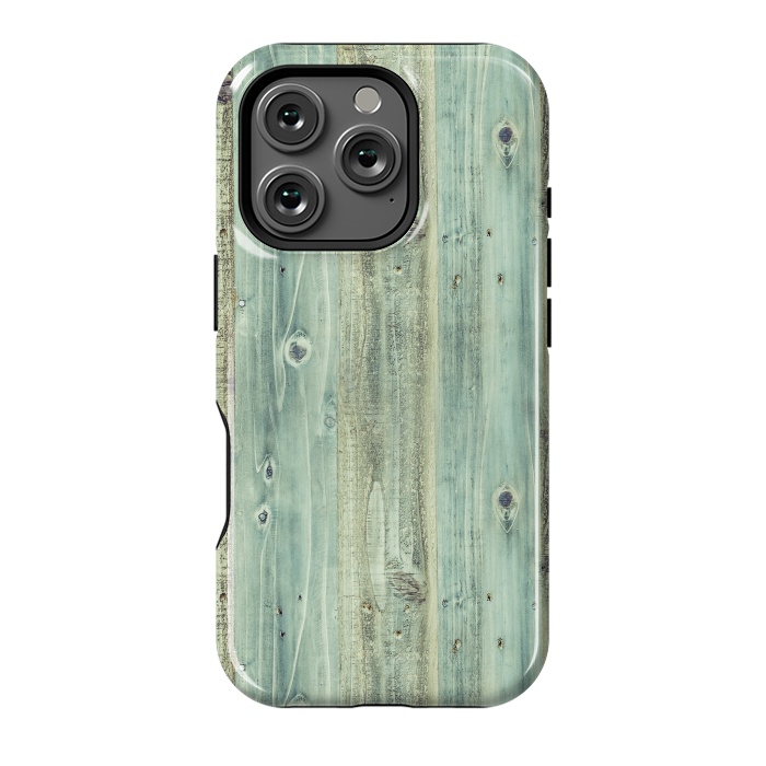 iPhone 16 Pro StrongFit blue wood by haroulita