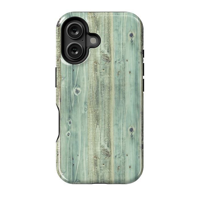 iPhone 16 StrongFit blue wood by haroulita