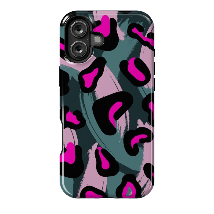 iPhone 16 Plus StrongFit camo animal print by haroulita