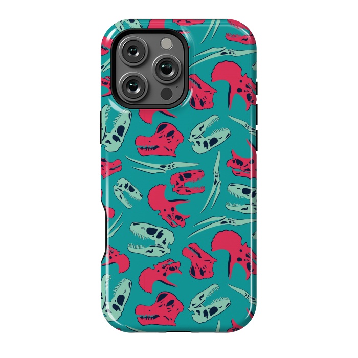 iPhone 16 Pro Max StrongFit Skull Roll - Teal by Melissa Lee