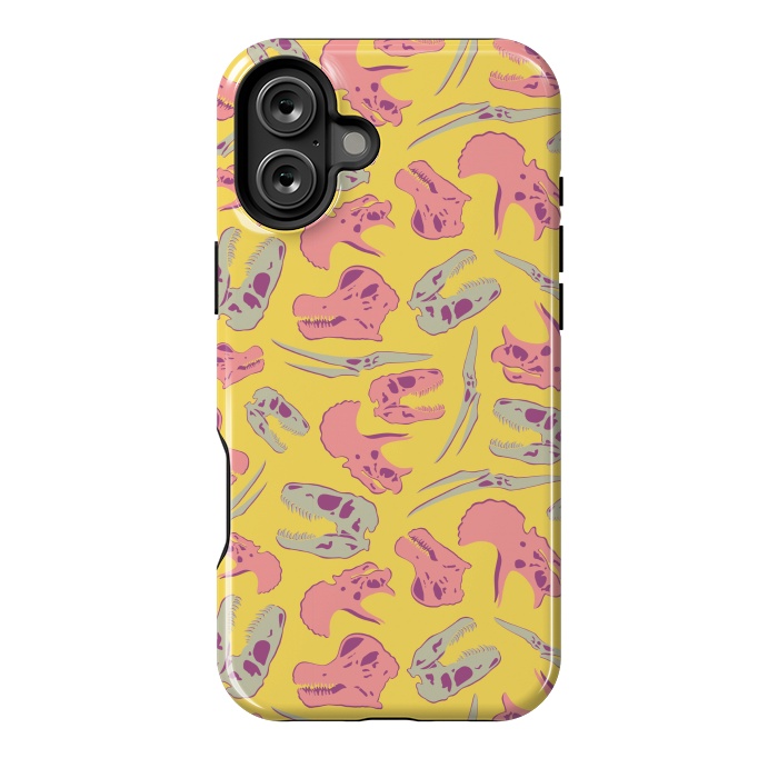 iPhone 16 Plus StrongFit Skull Roll - Yellow by Melissa Lee