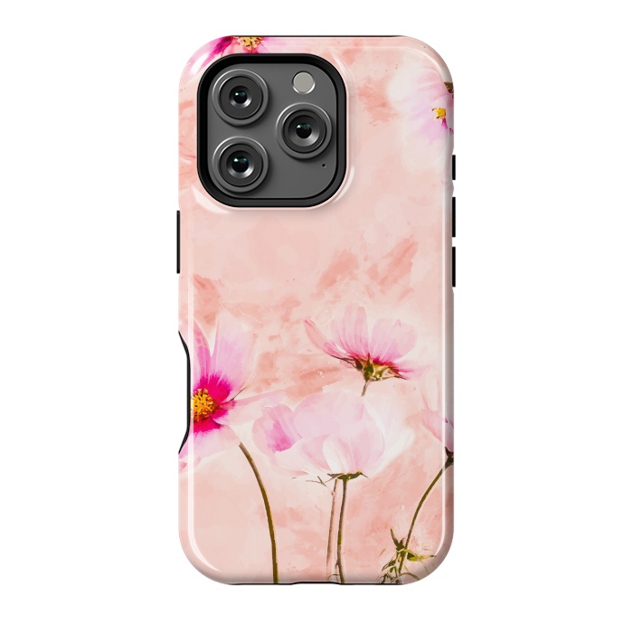 iPhone 16 Pro StrongFit Pink Spring Flower by Creativeaxle