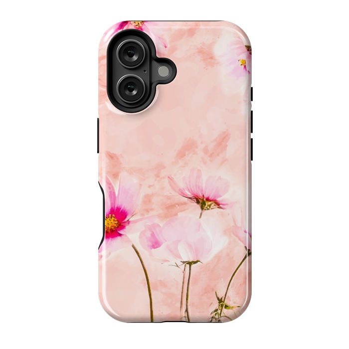 iPhone 16 StrongFit Pink Spring Flower by Creativeaxle