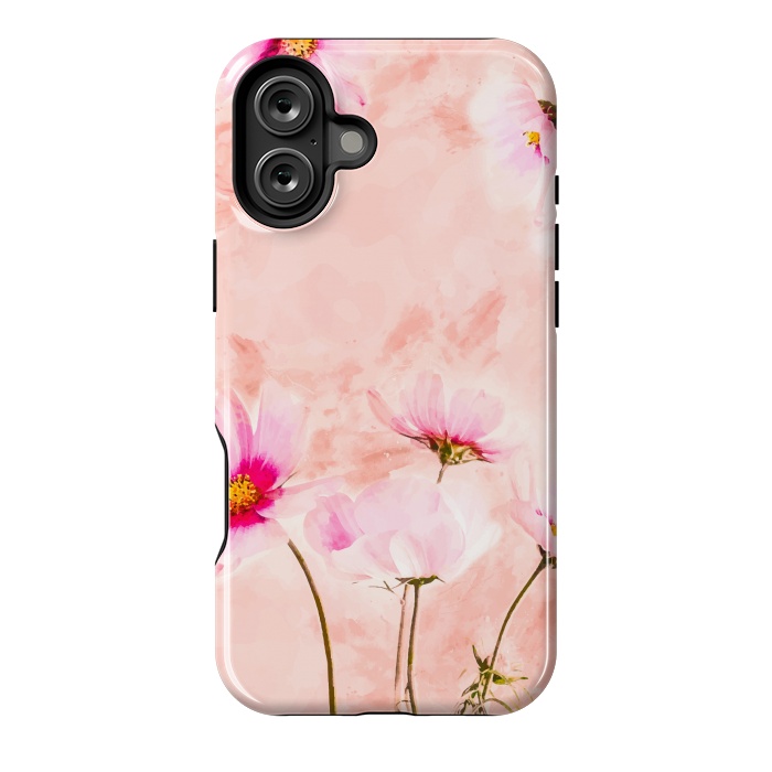 iPhone 16 Plus StrongFit Pink Spring Flower by Creativeaxle