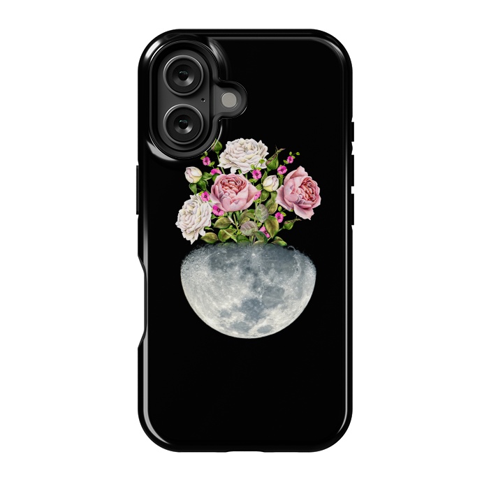 iPhone 16 StrongFit Moon Flower Pot by Creativeaxle