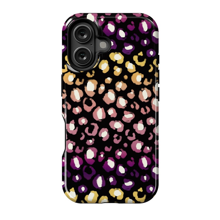 iPhone 16 StrongFit Gradient graphic leopard print by Oana 