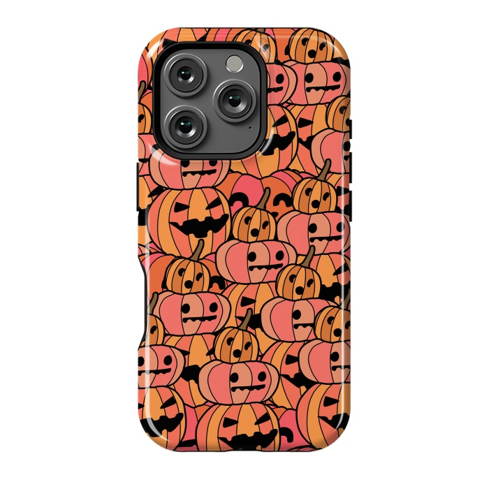 iPhone 16 Pro StrongFit jack o lanterns by Steve Wade (Swade)