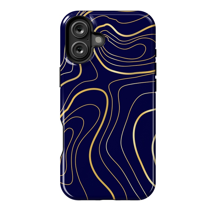 iPhone 16 Plus StrongFit golden abstract lines by MALLIKA