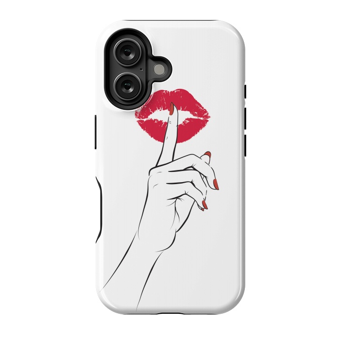 iPhone 16 StrongFit Red Lips Secret by Martina