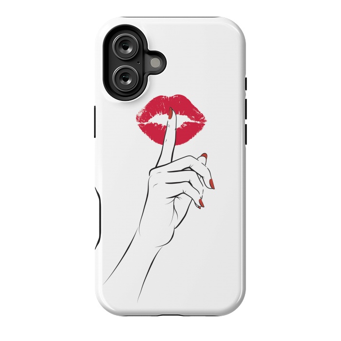 iPhone 16 Plus StrongFit Red Lips Secret by Martina