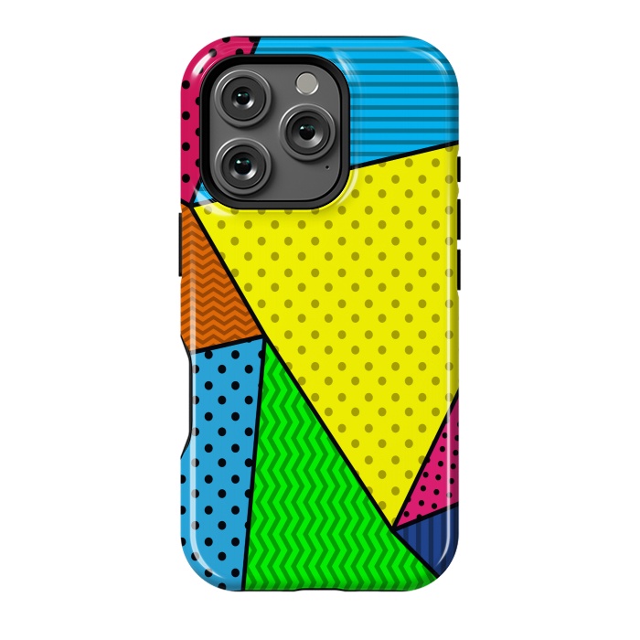 iPhone 16 Pro StrongFit colourful abstract dotted pattern by MALLIKA