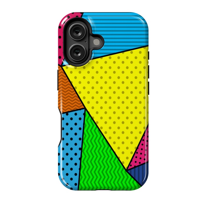 iPhone 16 StrongFit colourful abstract dotted pattern by MALLIKA