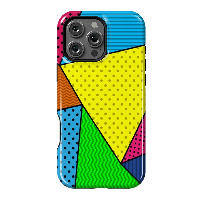 iPhone 16 Pro Max StrongFit colourful abstract dotted pattern by MALLIKA