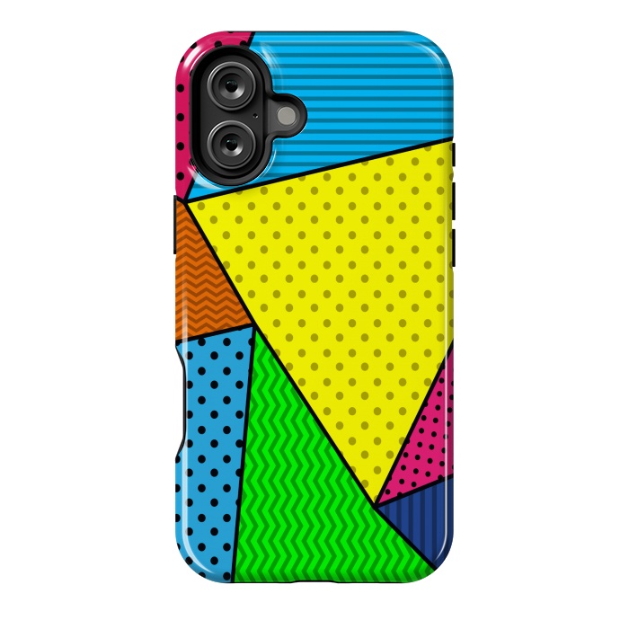 iPhone 16 Plus StrongFit colourful abstract dotted pattern by MALLIKA