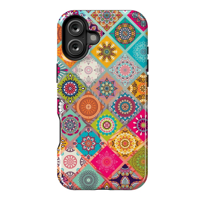 iPhone 16 Plus StrongFit different shapes mandala by MALLIKA