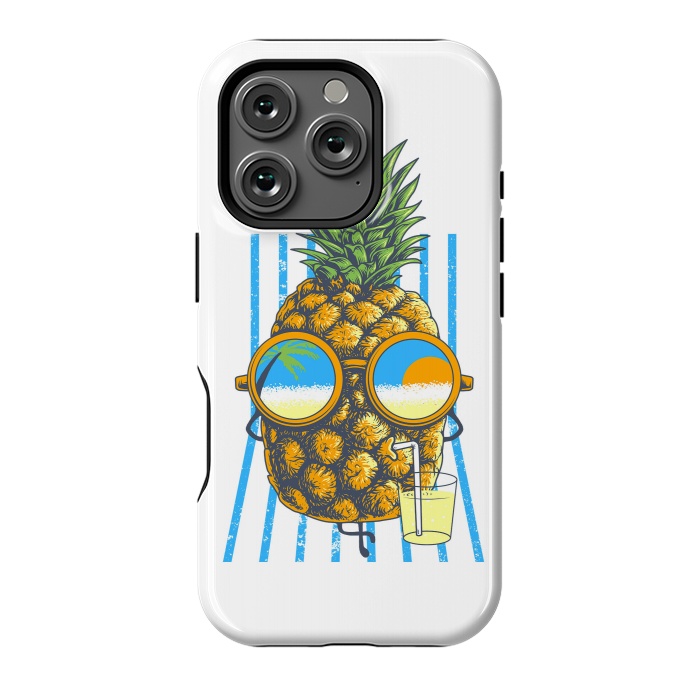 iPhone 16 Pro StrongFit Pineapple Sunbathe by Afif Quilimo